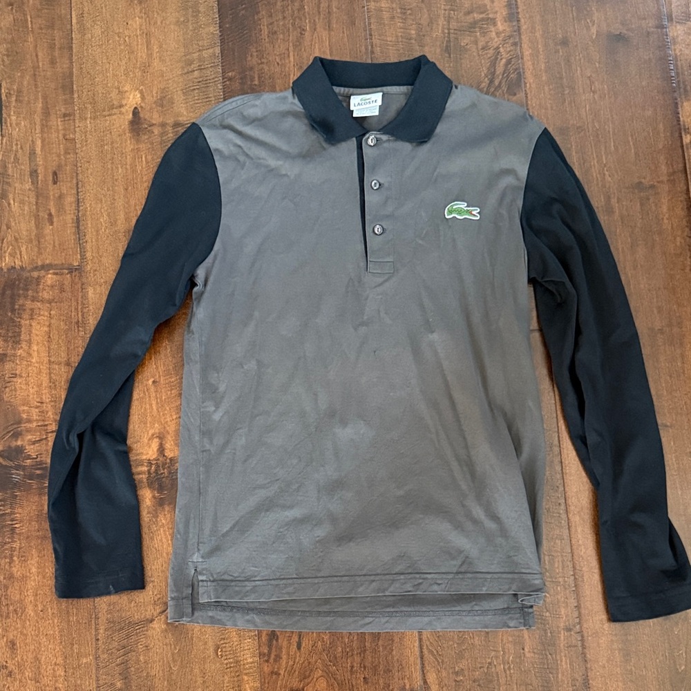 Lacoste Men's Polo Shirt in Gray and Black